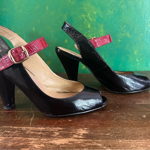 VTG Steve Madden Ninah Women’s Black and Red Patent Heels Sz 9 with Box - Picture 9 of 12